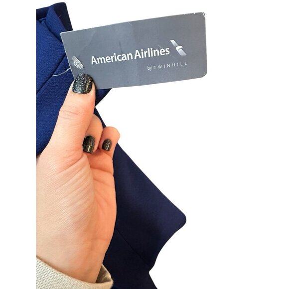 NWT American Airlines Womens Flight Attendant Cobalt Blue Topper Coat Size 8 - Picture 5 of 6